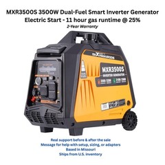 Portable 3500W Dual Fuel Generator MXR Inverter Quiet 30A RV Remote Start
