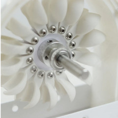 Wishcolor 100-300W 500-4000RPM Pelton Wheel Impulse Pelton Turbine with Adapter