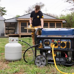 Firman Tri Fuel Portable Generator 7850/6300W Electric Start Gas CO Alert NEW
