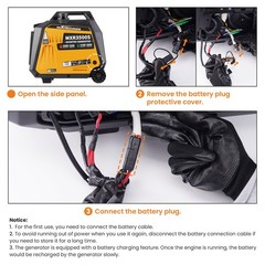3500 Watt Portable Generator Inverter Gasoline/Propane Dual Fuel Electric Start