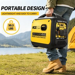 Aceup Energy 4000W Inverter Gas Silent Generator Hurricane EPA 3200W Rated