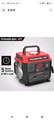PowerSmart 1200-Watt Portable Generator Red Black 5 Hour Battery Life