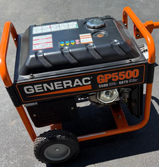 Generac GP5500 Portable Generator, Includes switch and 220v cord.