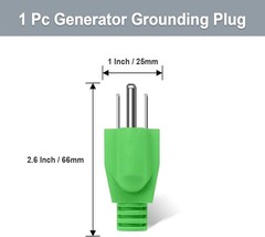 1 Pack Green Neutral Ground Bonding Plug – Essential RV Generator Surge Prote…