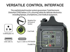 Portable Inverter Generator for Home Use Super Quiet Small Generator 2300W