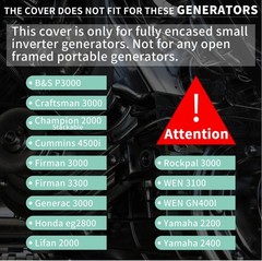 IGAN Small Portable Inverter Generator Tent/Cover While Running Black/ Orange