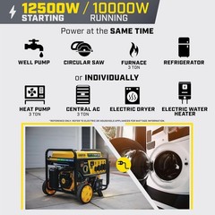 Champion Power Equipment 12,500-Watt Electric Start Tri Fuel Home Generator