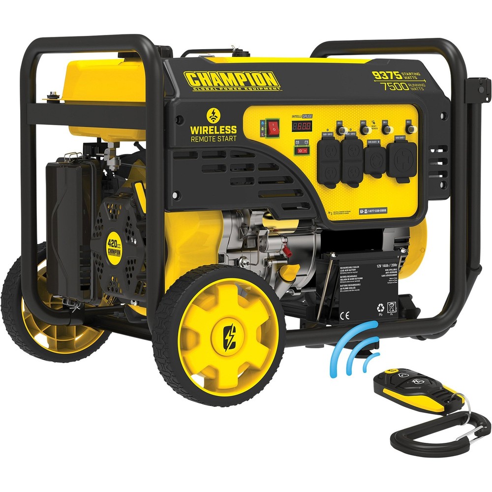 Champion Power Equipment Portable Gas Generator — 9375 Surge Watts, 7500 Rated
