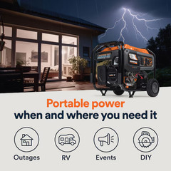 Generac GP 9400 Starting / 7500 Running Watt Gasoline/Liquid propane Dual fuel