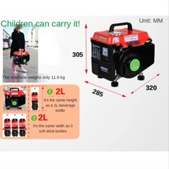 1000W Portable Gasoline Generator Single Phase Outdoor Low Noise Car Inverter