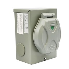 Veepeak 30 Amp Generator Inlet Box with Pre-Drilled Knockouts & NEMA Silver