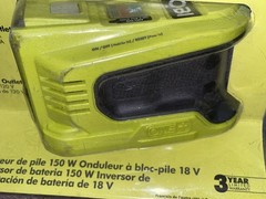 Battery Inverter- Ryobi RYI150BG ONE+ 18V 150 Watt Battery Inverter Tool Only