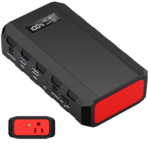 88Wh Portable Power Station 24000mAh Camping Solar Generator(Solar Panel Black