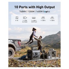 Anker SOLIX C800X 768Wh Solar Generator 100W Solar Panel Camping